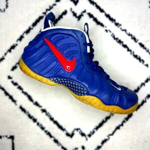 Men's Nike Air Foamposite Pro Blue Void University Red Size 9.5